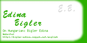 edina bigler business card